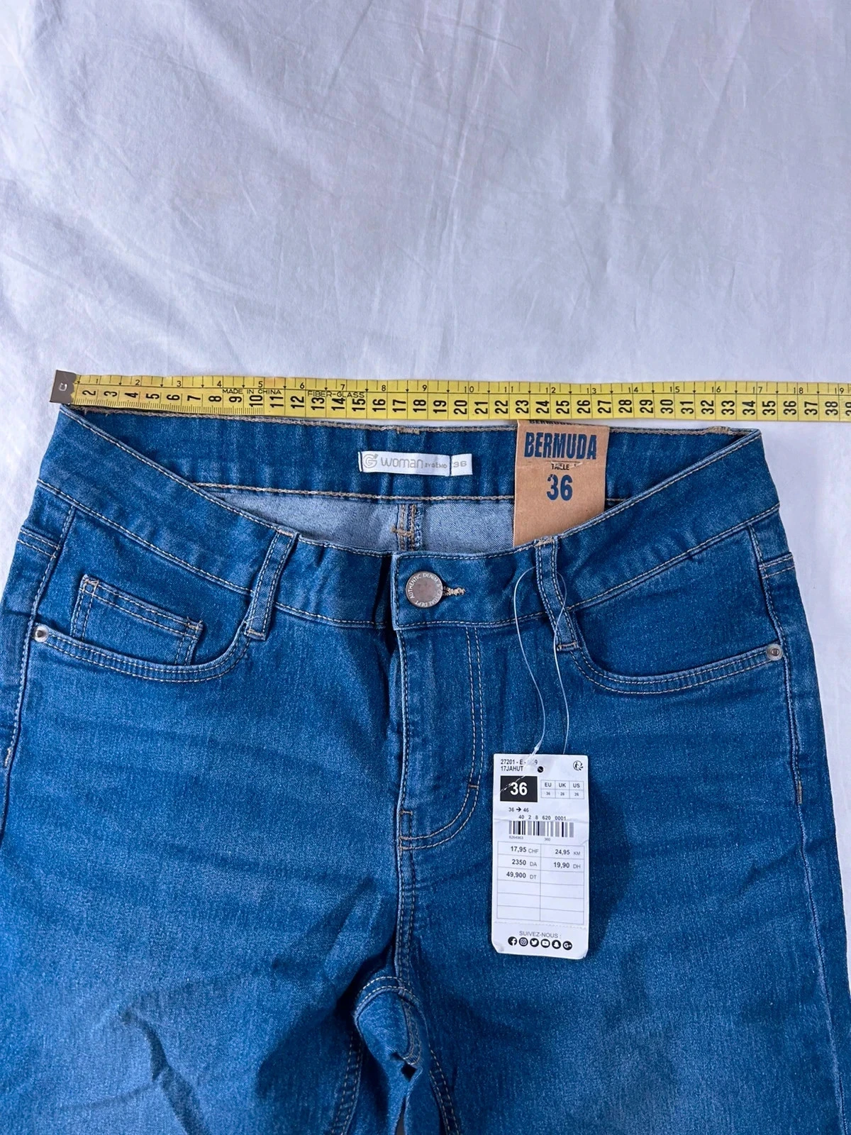 Gémo marineblauwe denim short bermuda voor dames maat 36 – photo 6